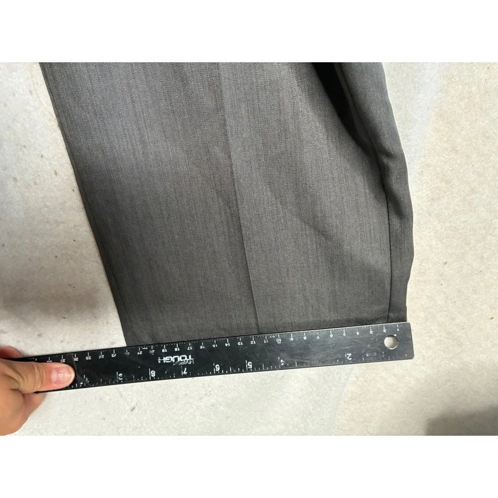 NWT Haggar Standards Mens Straight Fit Super Flex Waistband Pants 34x34 Grey